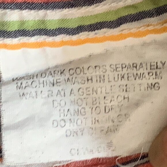 Forsyth of Canada Mens Sz L Colorful Striped Seersucker SS Shirt #230D - Picture 6 of 6